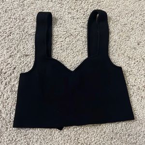 Urban Outfitters Black Tied Back Crop Top Sz M